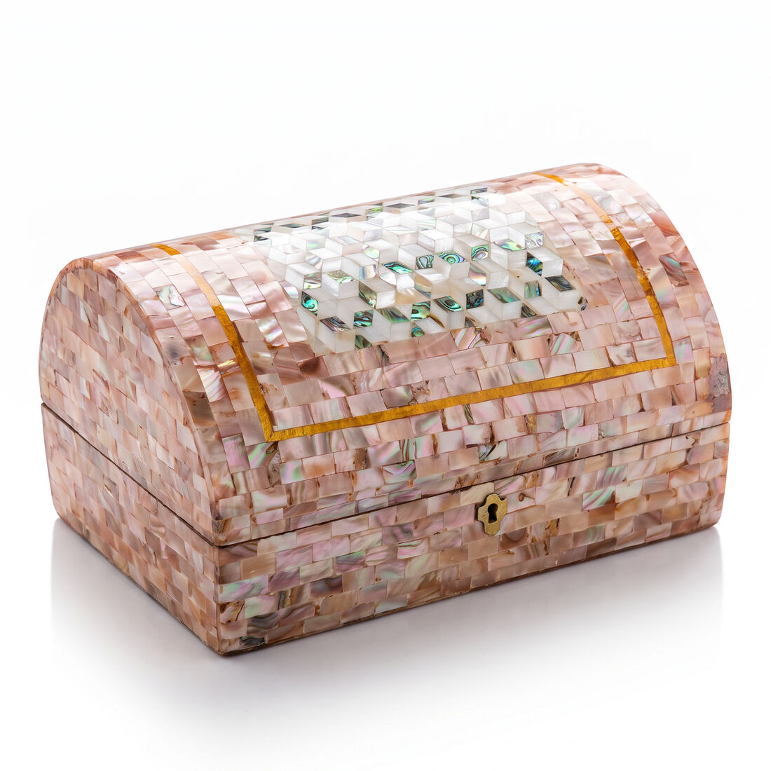Rose Pearl Dome Chest — Gold