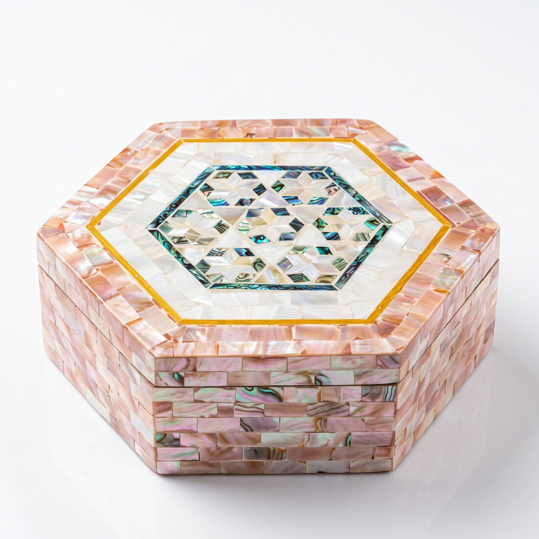 Rose Pearl Hexagon Box