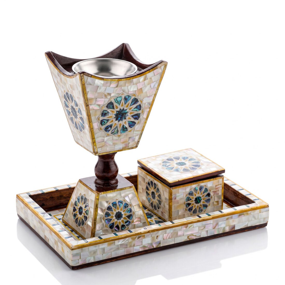 Pearl Bakhoor Set, three pieces