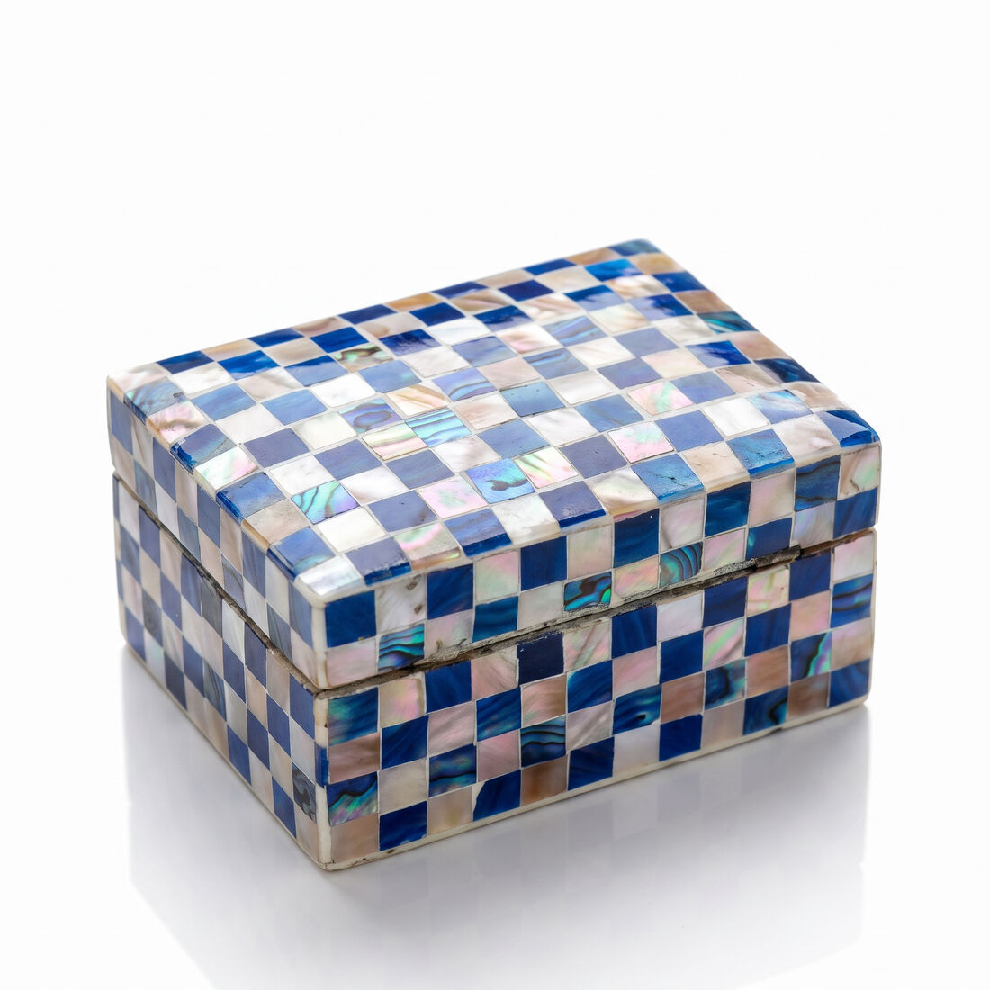 Mini Chequer Box — Royal Blue